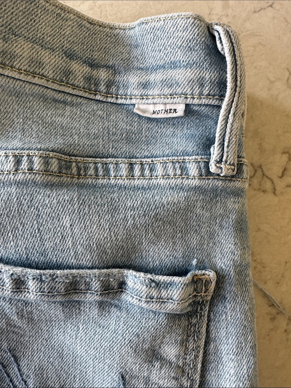 MOTHER denim The Mid Rise Dazzler Ankle Fray Reading By The Pool size 30 - Picture 3 of 14